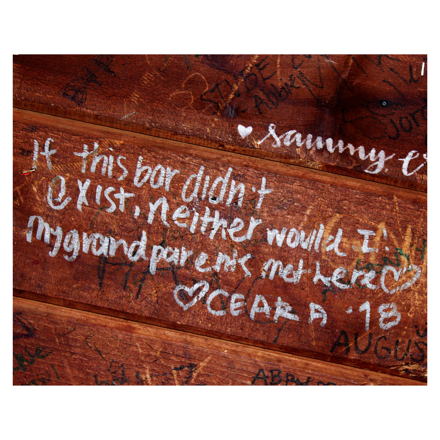 Famous Wall Signature Photo Print - The Bier Stube Collection