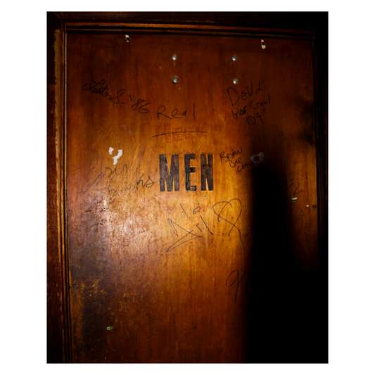 Men's Bathroom Door Photo Print - The Bier Stube Collection