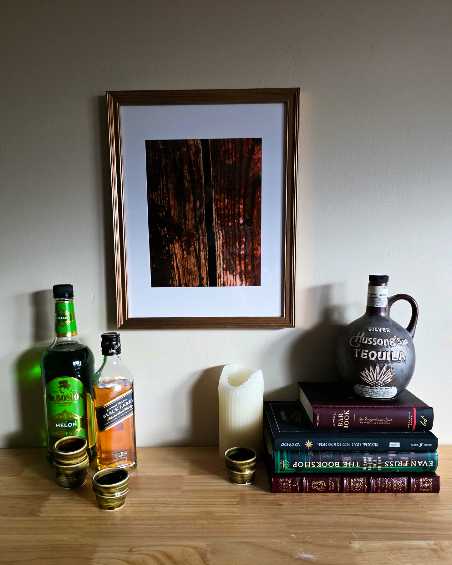 Wooden Booth Seat Texture Print - The Bier Stube Collection