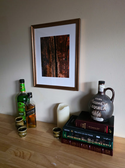 Wooden Booth Seat Texture Print - The Bier Stube Collection