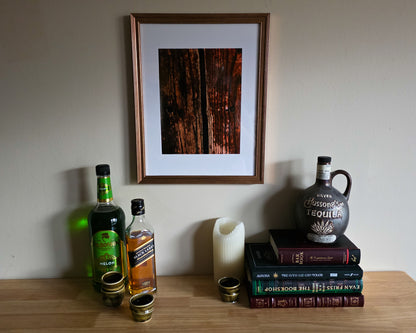 Wooden Booth Seat Texture Print - The Bier Stube Collection