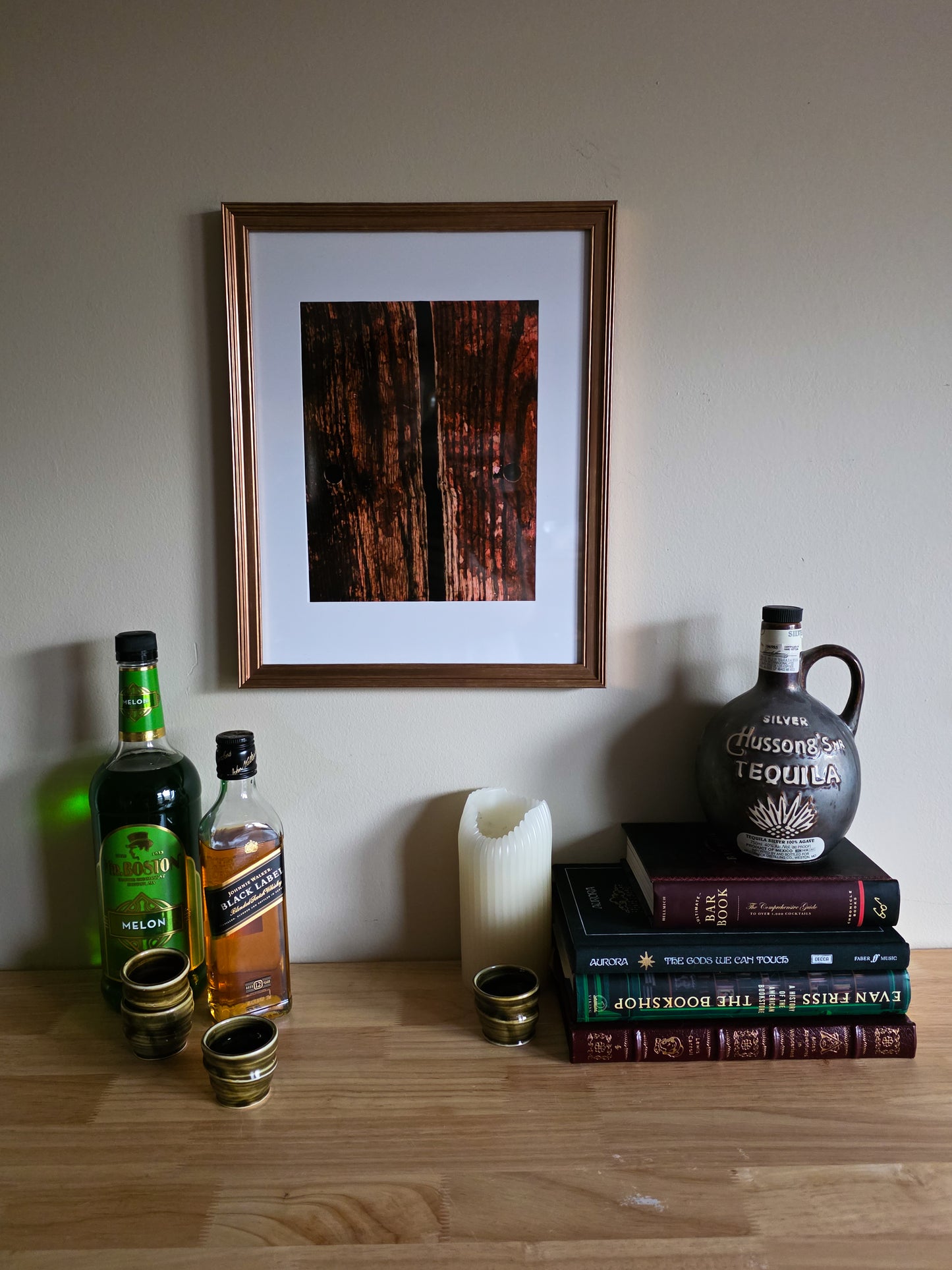 Wooden Booth Seat Texture Print - The Bier Stube Collection