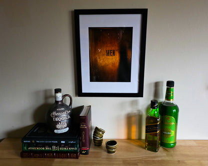 Men's Bathroom Door Photo Print - The Bier Stube Collection