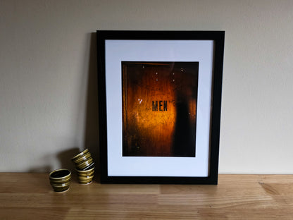 Men's Bathroom Door Photo Print - The Bier Stube Collection