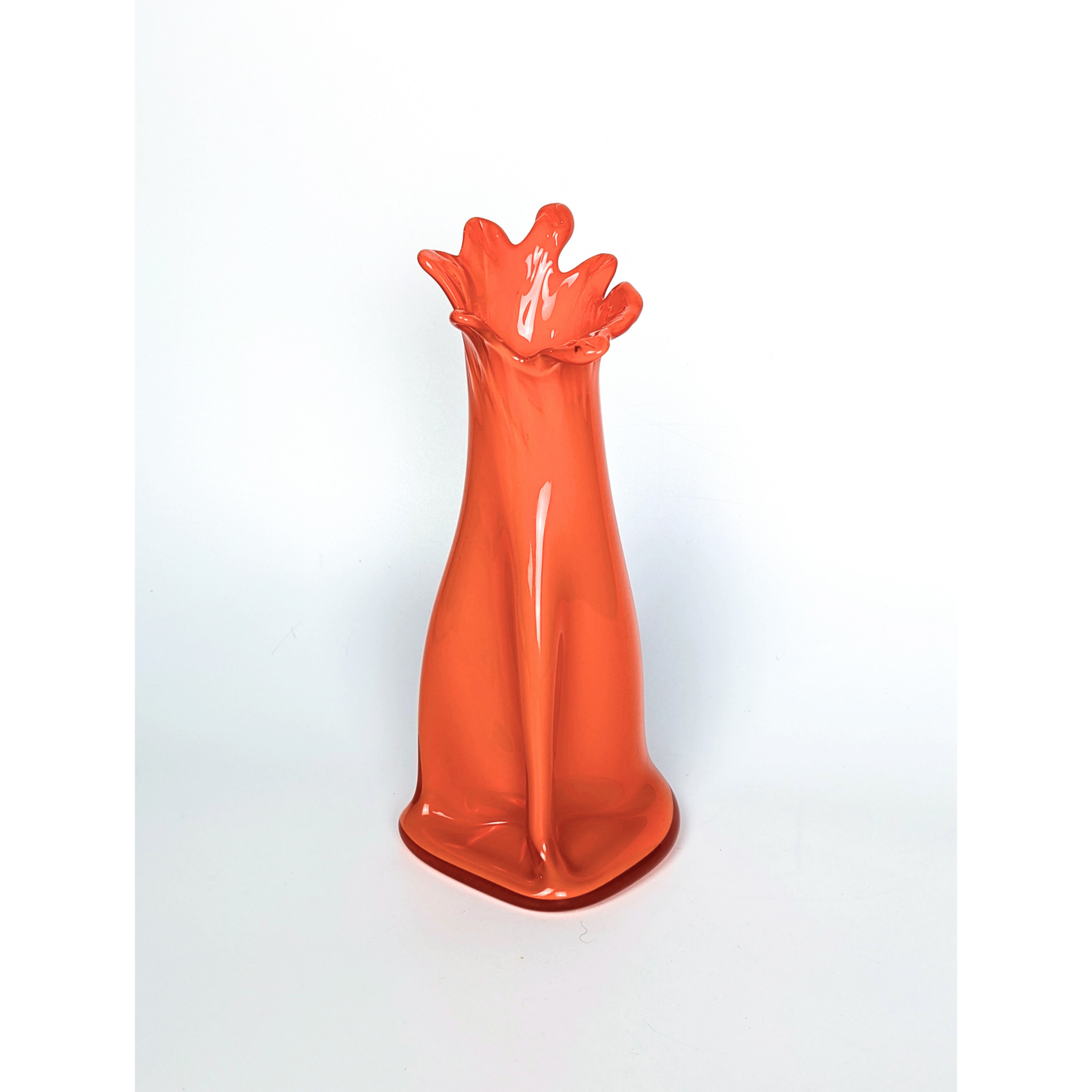 Bright Orange Pouch Vase